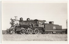 real photo Altus OK - Train Locomotive Tender 555 MKT 1946 postcard RPPC picture