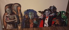 Set of 4 vintage NESTLE store display Halloween cardboard cutouts 1990s RARE picture