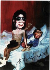 Michael Jackson provocative Postcard signed by Rudi Hurzlmeier CoA picture