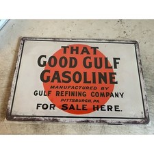 Good GULF gasoline Fuels Oil garage gas oil metal sign 12