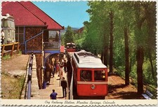 Cog Railway Station, Manitou Springs, Colorado 1974 4x6 Continental Postcard picture