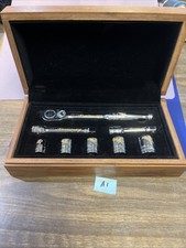 Snap-On 70th Anniversary 3/8 Ratchet Socket Set 8pc Gold Eagle Walnut Case picture