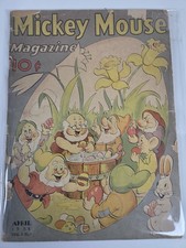 RARE Mickey Mouse Magazine April 1938 Vol 3 No 7 Easter Dwarfs AS IS COMMENTS picture