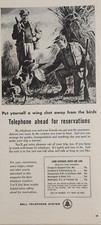 1956 Print Ad Bell Telephone System Hunters,Shotguns,Dog,Pheasant picture