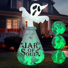 6 FT Halloween Inflatable Outdoor Decoration, Ghost Inflatable Halloween Decor O picture