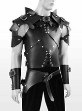Medieval Leather Amor set - Rogue, Black Handcrafted, Genuine Leather LARP Armor picture
