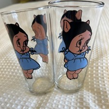 2 - VTG 1973 Petunia Pig Glasses Pepsi Collector Series Looney Tunes Warner Bros picture