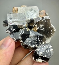 415 Carat Full Terminated Rare Aquamarine, Topaz Smoky Quartz On Matrix@Pakistan picture