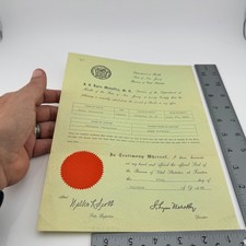 1942 New Jersey Certified Birth Record Mary Varszecki Trenton NJ 1919 picture