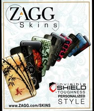 ZAGG Skins Original Print Ad Mobile Device Invisible Shield 2009 picture