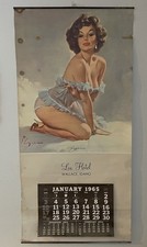 Vintage 1965 Gil Elvgren Pin Up Calendar Suzanne Lux Hotel Wallace Idaho Brothel picture