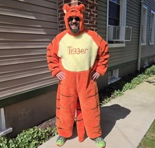 Authentic Disney Store Tigger Costume Adult XL Full Suit Cosplay Winnie The Pooh picture