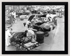 12X9.5 FRAMED 1965 SHELBY FACTORY COBRA GT350 GT40 FACTORY REPRODUCTION PRINT picture