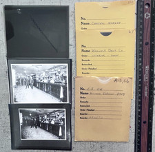 3 Vintage Photo Negatives/Photos-Wallace Drug Store/Bar Interiors Early 1900's picture