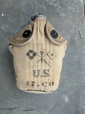 UNIT MARKED NAMED WW1 CANTEEN - SIGNAL CORPS 17.Co. picture