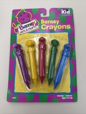 Vintage Barney Crayons 1993 Kid Dimensions New Sealed picture