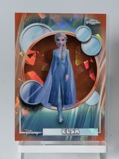 2026 Topps Chrome Sapphire Disney Elsa Orange Refractor #/25 Frozen II picture