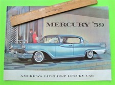 1959 MERCURY GIANT PRESTIGE 24-pg COLOR CATALOG Brochure CONVERTIBLES Park Lane picture