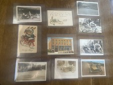 06: Lot of Ten Antique Motorcycle Related Images Vintage Photos Postcards RPPC picture