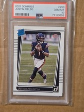 2021 DONRUSS JUSTI FIELDS #253 ROOKIE CARD GRADED PSA 10 GEM MINT picture