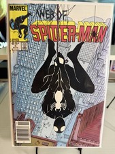 1985 Web Of Spider-Man #8 NM+ NEWSSTAND Marvel Black Suit 1st Print picture