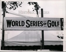 1963 Press Photo Banner for World Series of Golf tournament - net08004 picture