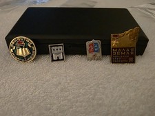 Lot Of 4 Vintage Soviet USSR Lapel Pins Badges Malaya Zemlya Azov Yeysk Club picture