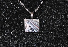 Fordite Necklace - Maserati Fordite - 19.66mm x 18.21mm x 4mm     (N-157) picture