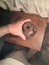 Vintage Burl Wood Art Vessel Bud Vase  Hand Turned Natural Edge picture