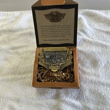 TO WAR ONCE MORE ~ HARLEY DAVIDSON ~ Rare Commerative Belt Buckle ~ # 2160 picture