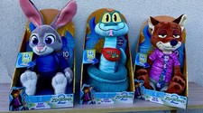 DISNEY ZOOTOPIA 2 , PLUSH TOY SOUNDS & PHRASES 14” SET OF 3 BRAND NEW picture