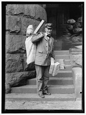 Washington DC US 1914 Post Office Department Parcel Postman with Mail Bags picture