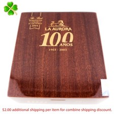 La Aurora 100 Anos Belicoso Empty Wood Cigar Box 7.5