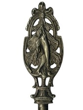 Antique Austrian Art Nouveau Fish Letter Opener - Early 1900s Bronze Paper Knife picture