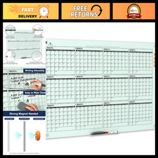 48x36 Glass Calendar Whiteboard - Large Wall Yearly Planner, Dry Erase Board picture