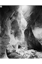 Photo:North Adams MA Natural Bridge Rock Formations Graffiti 1900s picture