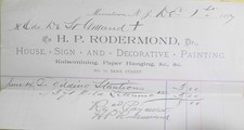1897 Knights Templar NJ Invoice H.P. Rodermond Decorative Painter Gold Gilding picture
