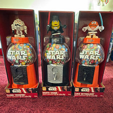 M&M’s Star Wars Candy Dispenser Set of 3: Clone Trooper Vader Luke w/Boxes picture