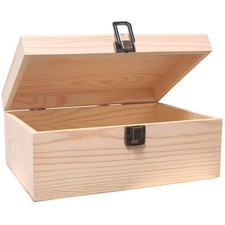 2026 New Wooden Keepsake Box – Memory Box 9.2 in x5.5 in x4 in Unfinished Wood picture