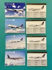 7 UNITED AIRLINES FLEET COLLECTORS CARDS INCLUDING THE 747 picture