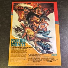1987 • FLORIDA STRAITS Movie print ad • 1980s Daniel Jenkins Stephen Wald ADV-40 picture