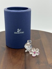 Swarovski Crystal Baby Bird on a Frosted Branch w/ Flower Figurine Mint picture