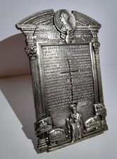 Vintage JUBILEE YEAR 1950 Pope Pius XII Blessing Plaque ITALY Metal Altar Stand picture