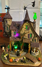 Lemax Spooky Town Wicked Garden Coven #35017 Animated Light Sound Halloween TSTD picture