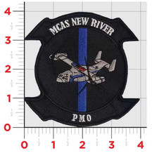 MARINE CORPS MCAS NEW RIVER V-22 PMO EMBROIDERED PATCH HOOK & LOOP picture
