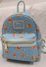 Loungefly Disney Winnie The Pooh Hunny Pot Bees Light Blue Mini Backpck NWOT picture