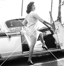 RARE Vintage 1950s 2.25 b/w 120 Negative Art Woman Mature Bonnie Logan 10 picture