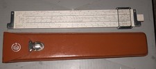 Eugene Dietzgen Co Slide Rule Model 1734 USA Decimal Trig Type Log Leather Case picture