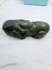 Authentic Inuit Eskimo Soapstone Carving Sculpture 10 lbs 12