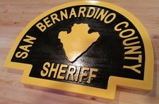Police San Bernardino Sheriff 3D routed wood patch plaque sign Custom picture